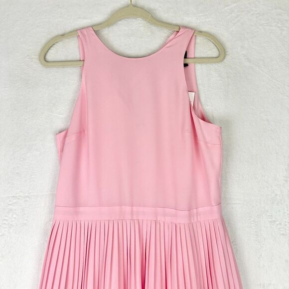 Banana Republic Pleated Laser Cut Midi Dress Size 6 NEW Pink Feminine Romantic - Picture 3 of 9
